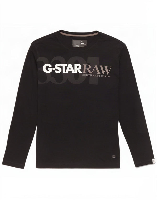 G-Star Mens Graphic Top Long Sleeve XL Black