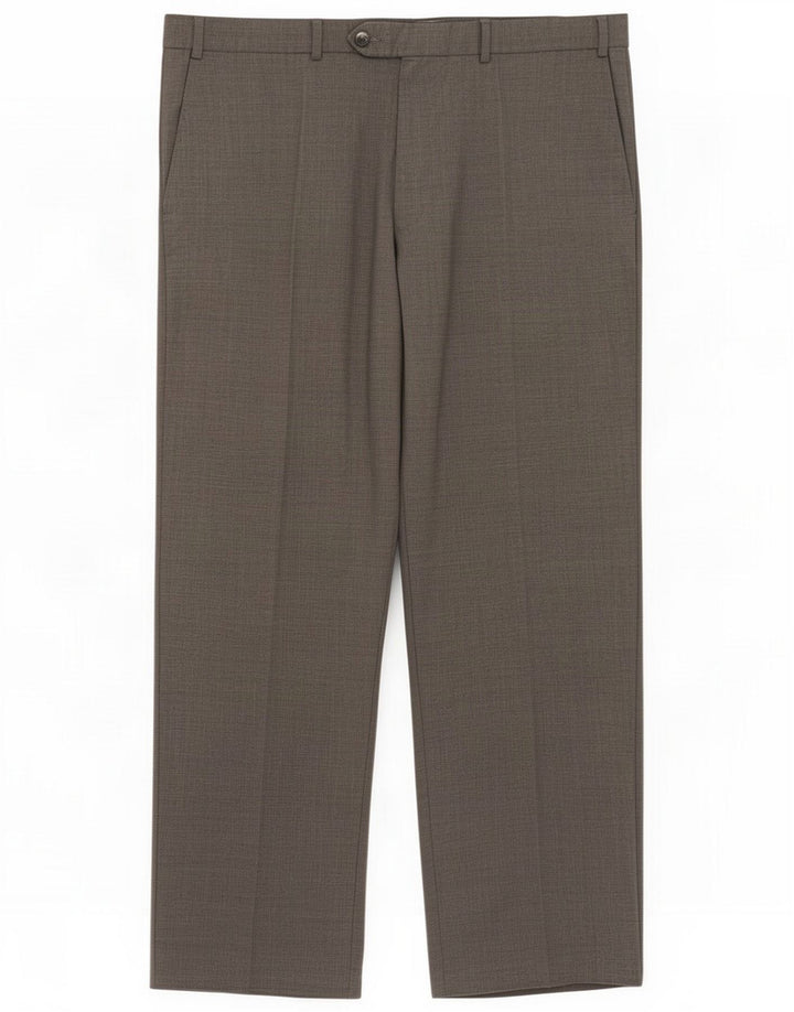 Marks & Spencer Pantaloni da abito dritti da uomo W38 L29 Poliestere grigio
