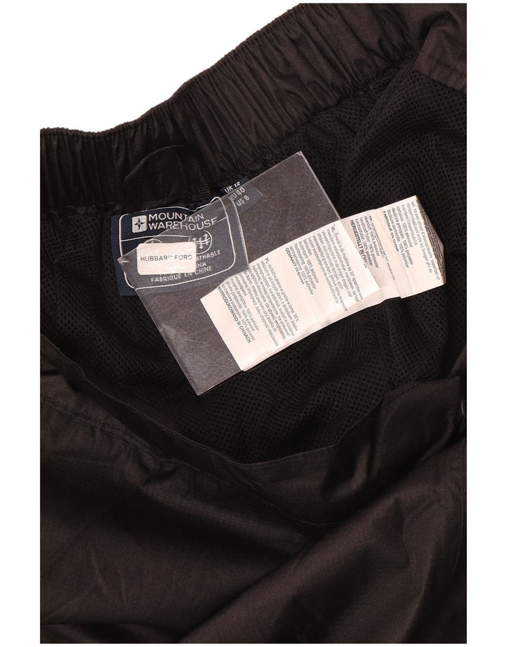Pantaloni impermeabili da donna Mountain Warehouse UK 12 poliestere nero medio