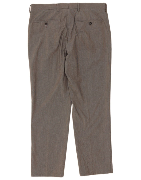 Pantaloni da abito con pegging da uomo Marks & Spencer W34 L29 Grigi