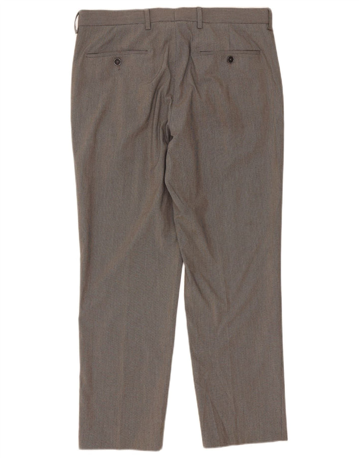 Pantaloni da abito con pegging da uomo Marks & Spencer W34 L29 Grigi