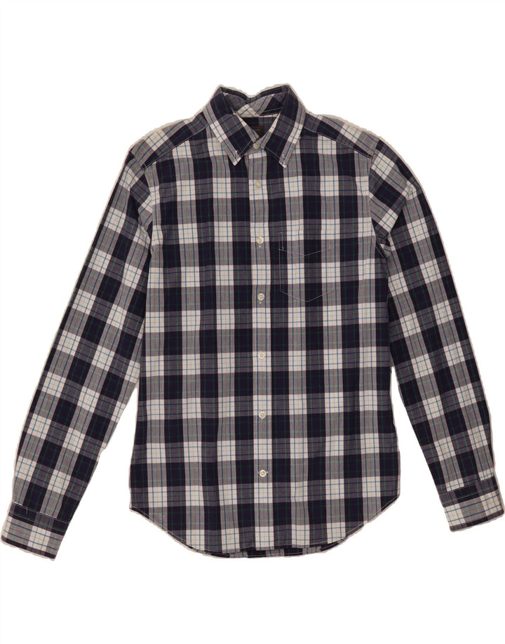 GAP Mens Shirt XS Navy Blue Check Cotton Vintage Gap and Second-Hand Gap from Messina Hembry 