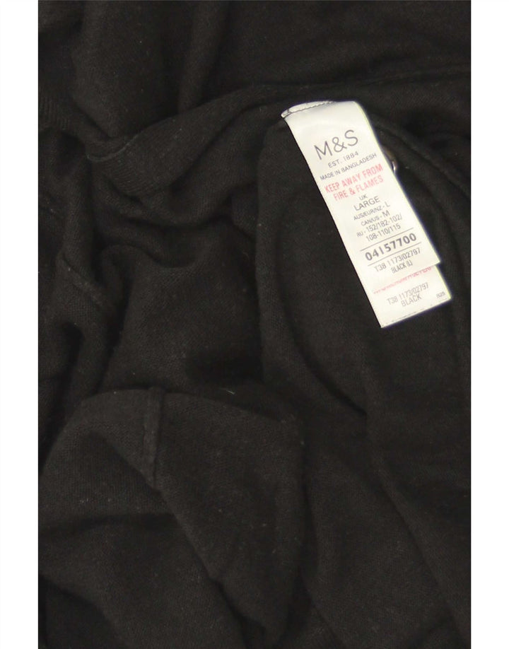Top cardigan aperto a maniche corte da donna Marks & Spencer UK 16 grande nero