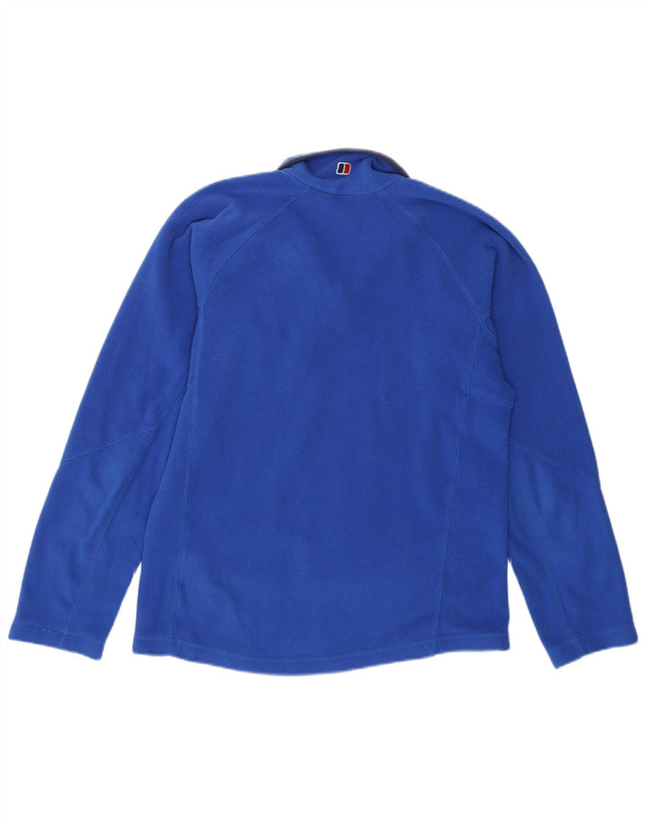 Maglione in pile da uomo Berghaus con zip e collo piccolo in poliestere blu