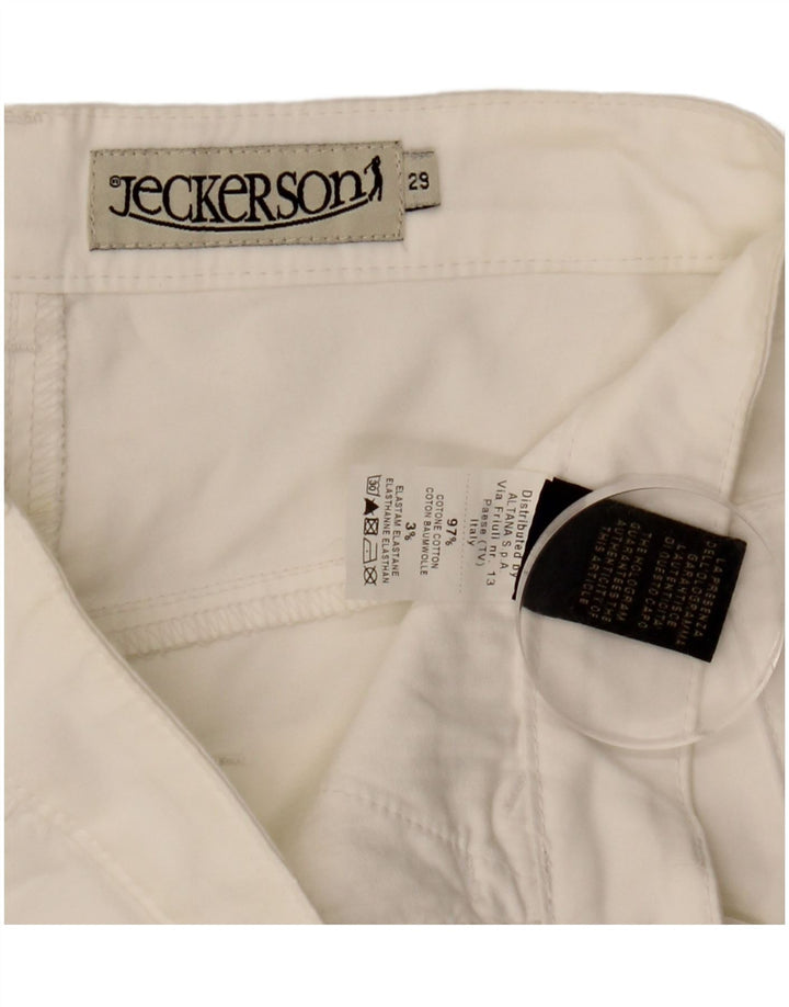 Pantaloncini casual da donna Jeckerson W29 cotone bianco medio