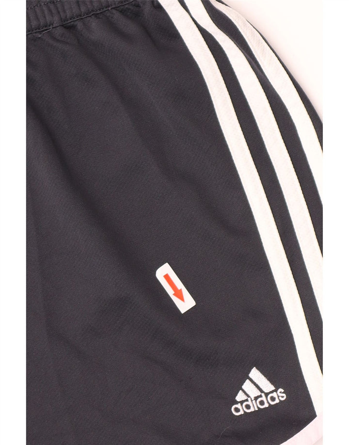Pantaloncini sportivi da donna Adidas UK 16 Large blu navy in poliestere