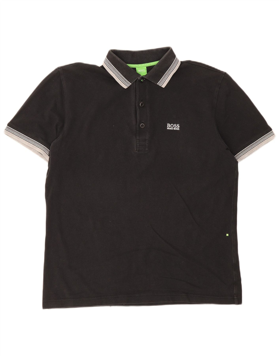 Polo da uomo Hugo Boss a righe grandi nere