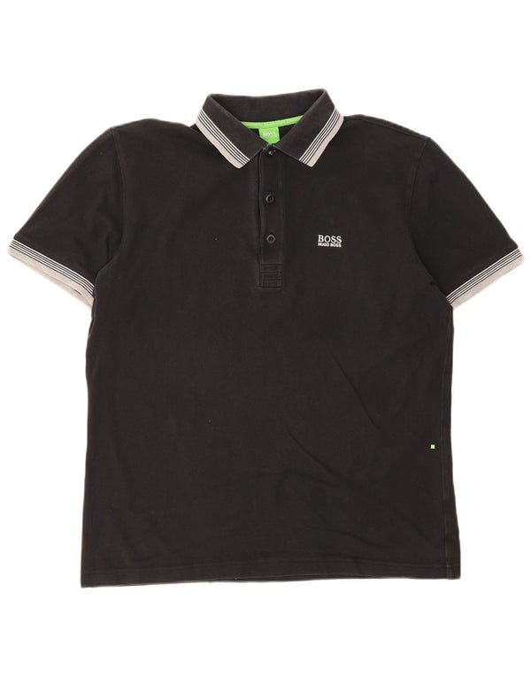 Polo da uomo Hugo Boss a righe grandi nere