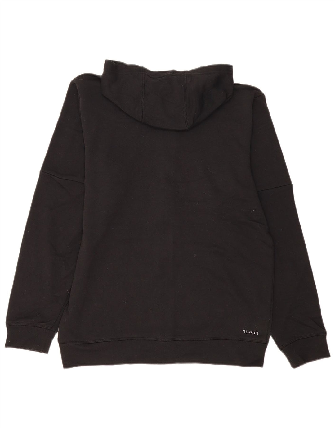 Maglione con cappuccio e zip Adidas Climalite da uomo, poliestere color block medio nero