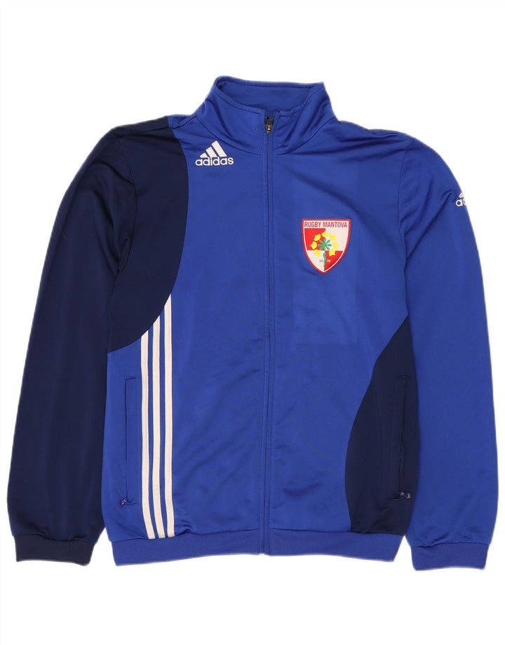 ADIDAS Giacca da tuta grafica da uomo UK 38/40 Blu medio Colorblock