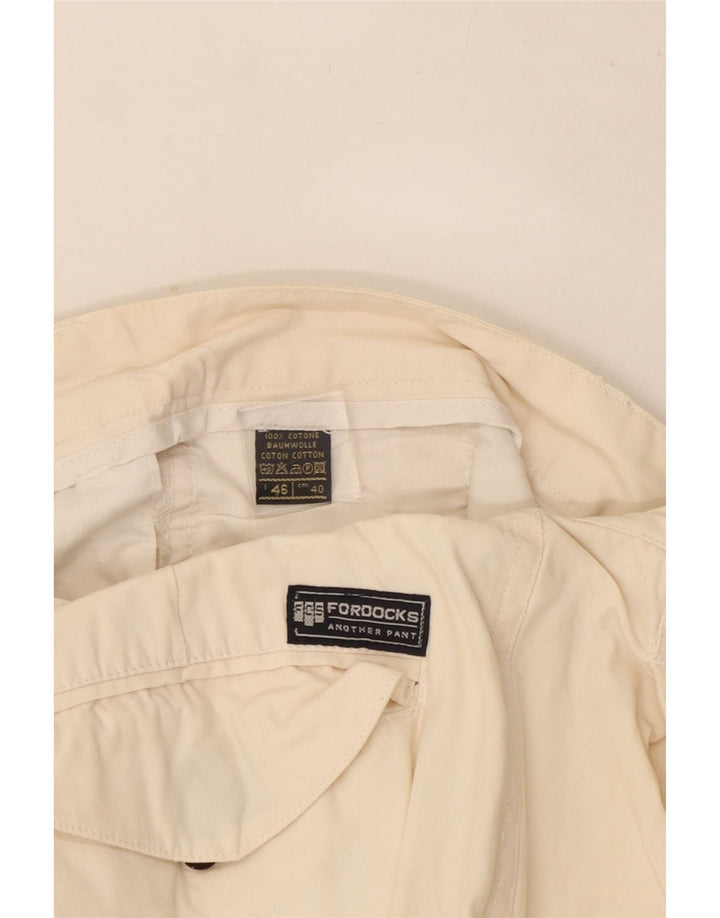 Pantaloncini cargo da uomo Fordocks IT 46 Small W30 in cotone bianco sporco