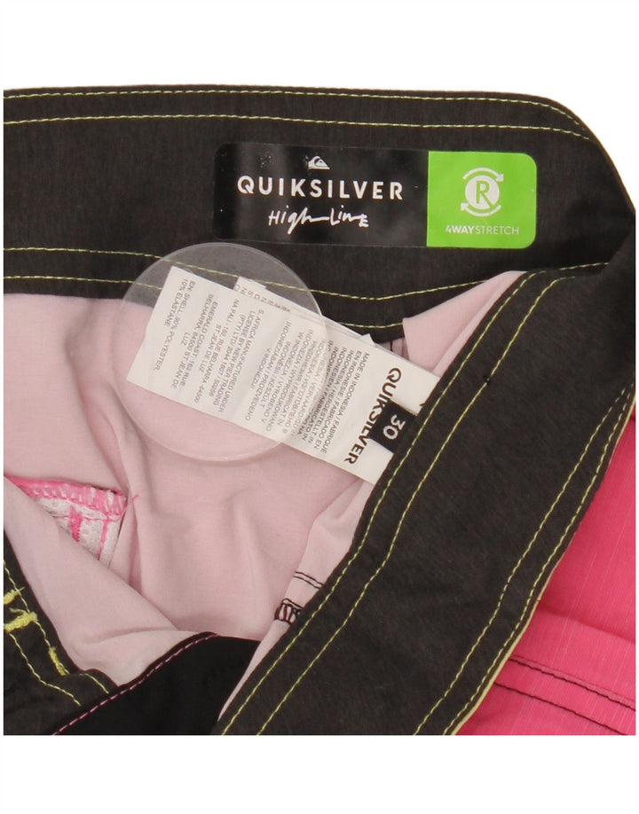 Pantaloncini da bagno da uomo Quiksilver, poliestere color block medio nero