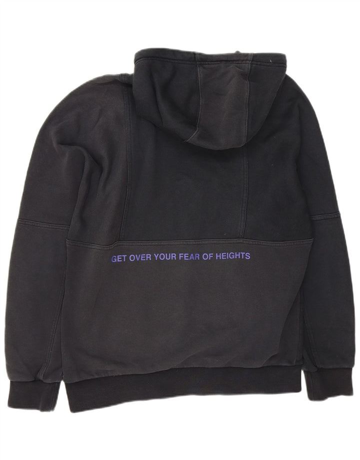 PUMA Mens Graphic Hoodie Jumper Small Black Cotton