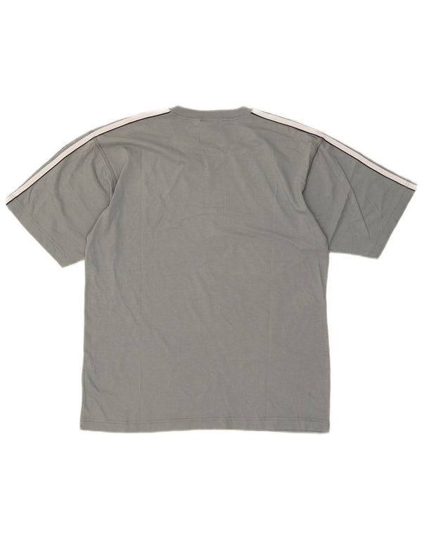 T-shirt da uomo Adidas Top UK 36/38 piccola in cotone grigio
