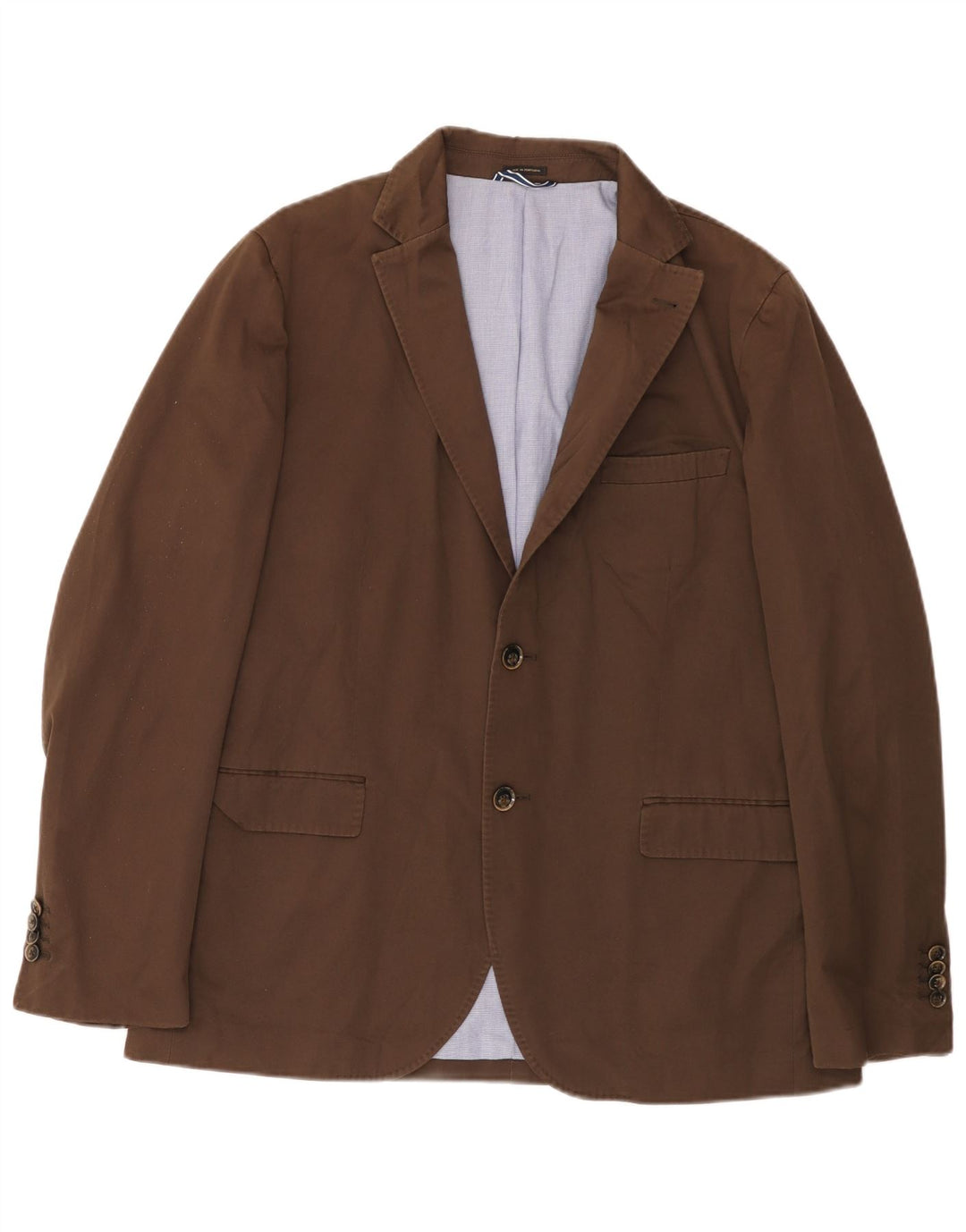 Giacca blazer da uomo a 2 bottoni Massimo Dutti EU 54 XL cotone marrone
