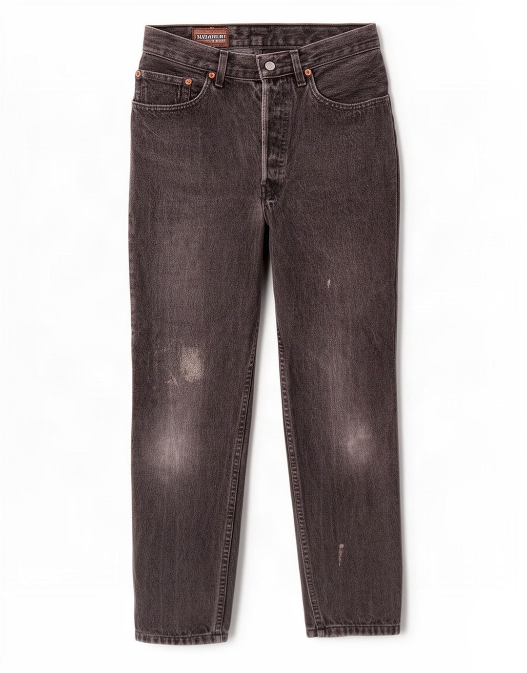 Levi's Donna 901 Jeans dritti invecchiati W28 L27 Cotone grigio