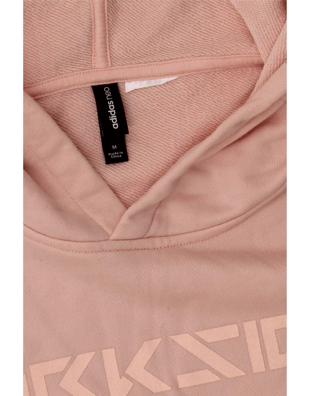 Felpa con cappuccio oversize grafica Adidas da donna UK 14 rosa medio