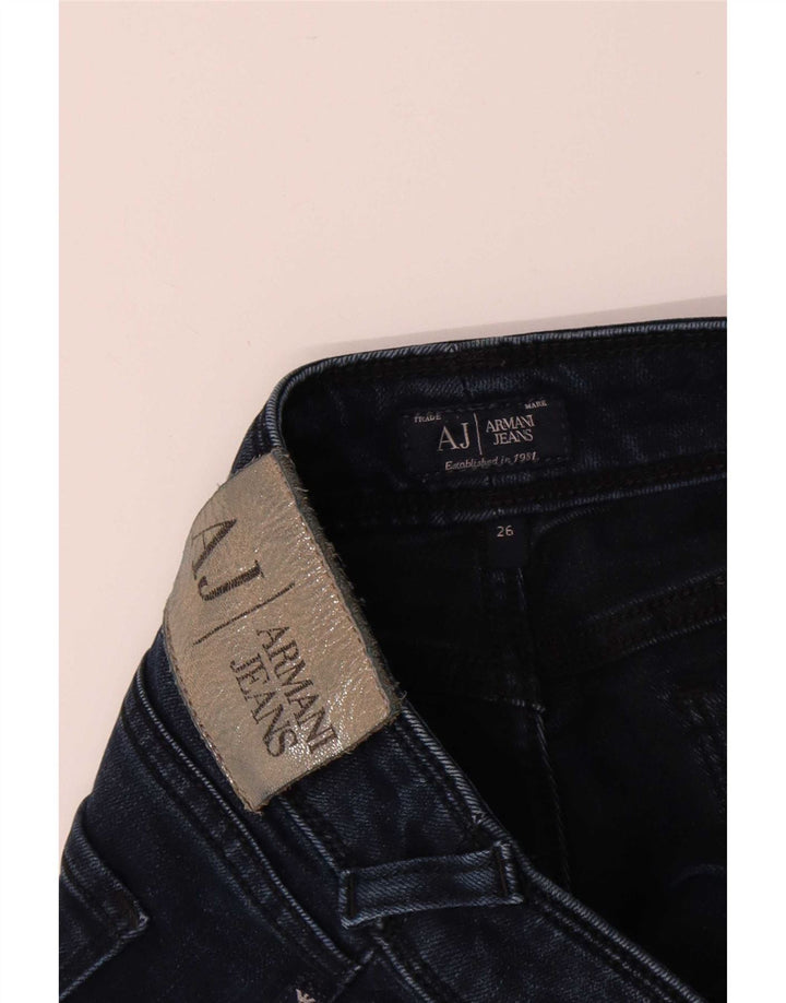 Jeans slim da donna Armani W26 L29 cotone blu navy