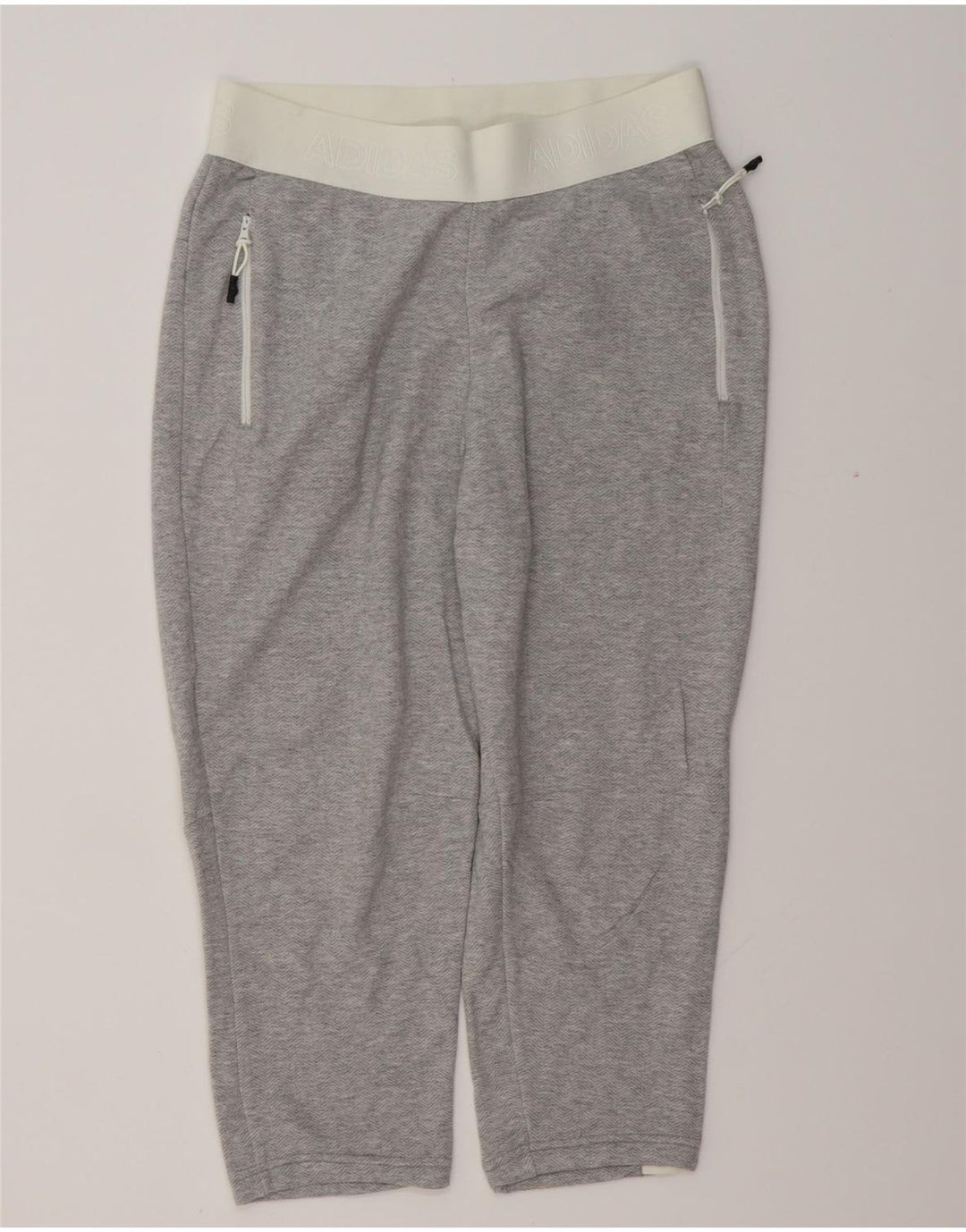 Pantaloni da tuta con grafica ADIDAS da donna Joggers UK 8/10 Small Grigio