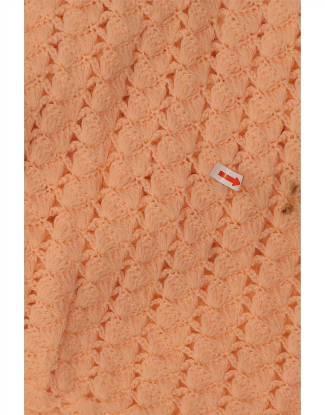 Maglione cardigan all'uncinetto da donna vintage UK 14 Rosa medio