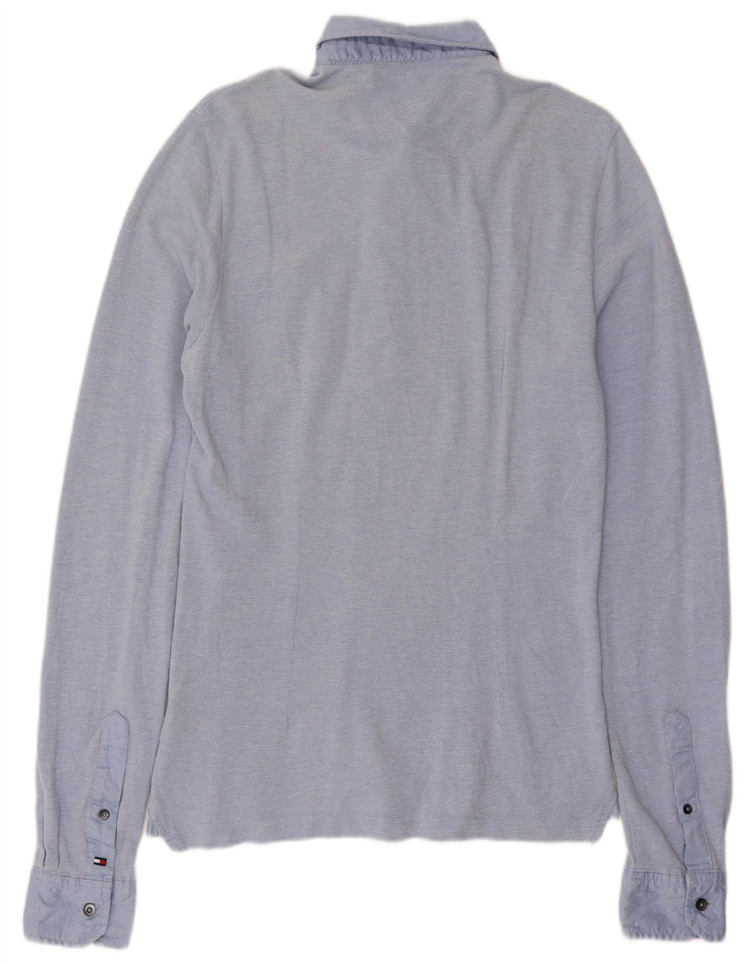 TOMMY HILFIGER Mens Pullover Shirt Medium Blue Cotton