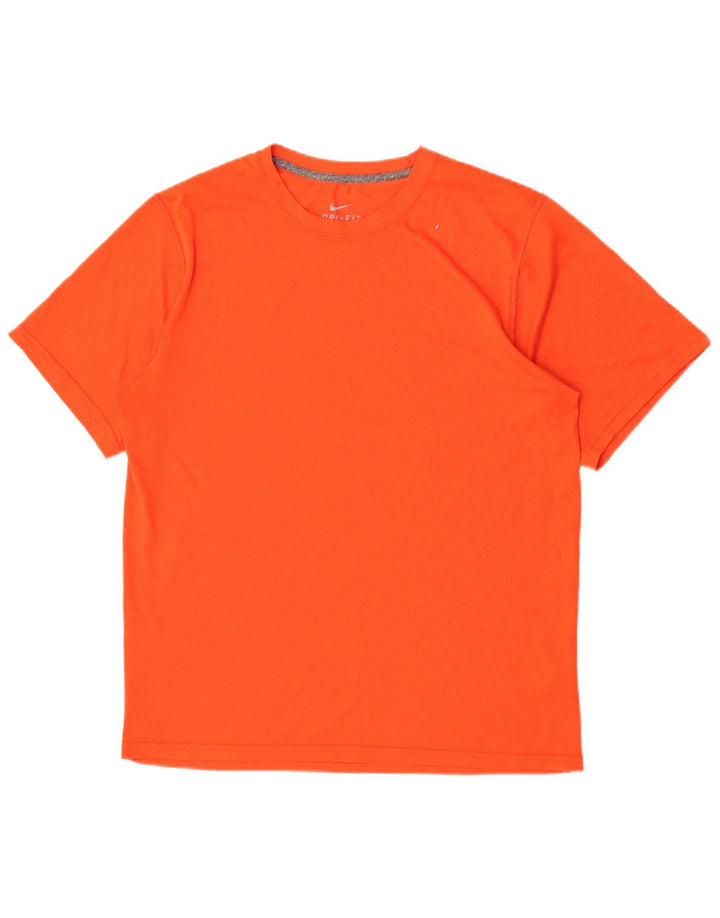 T-shirt Nike Dri Fit da uomo in poliestere arancione medio