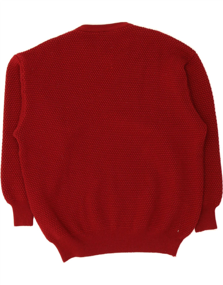 HEMDECO Mens Crew Neck Jumper Sweater IT 56 XL Burgundy Vintage Hemdeco and Second-Hand Hemdeco from Messina Hembry 