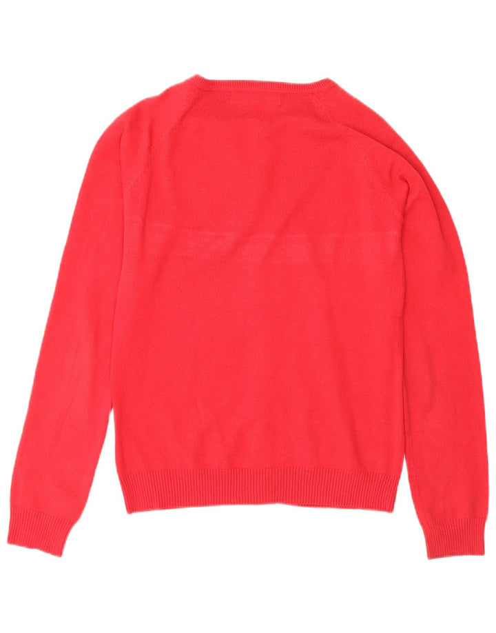 Maglione cardigan da donna Zara UK 12 cotone rosso medio
