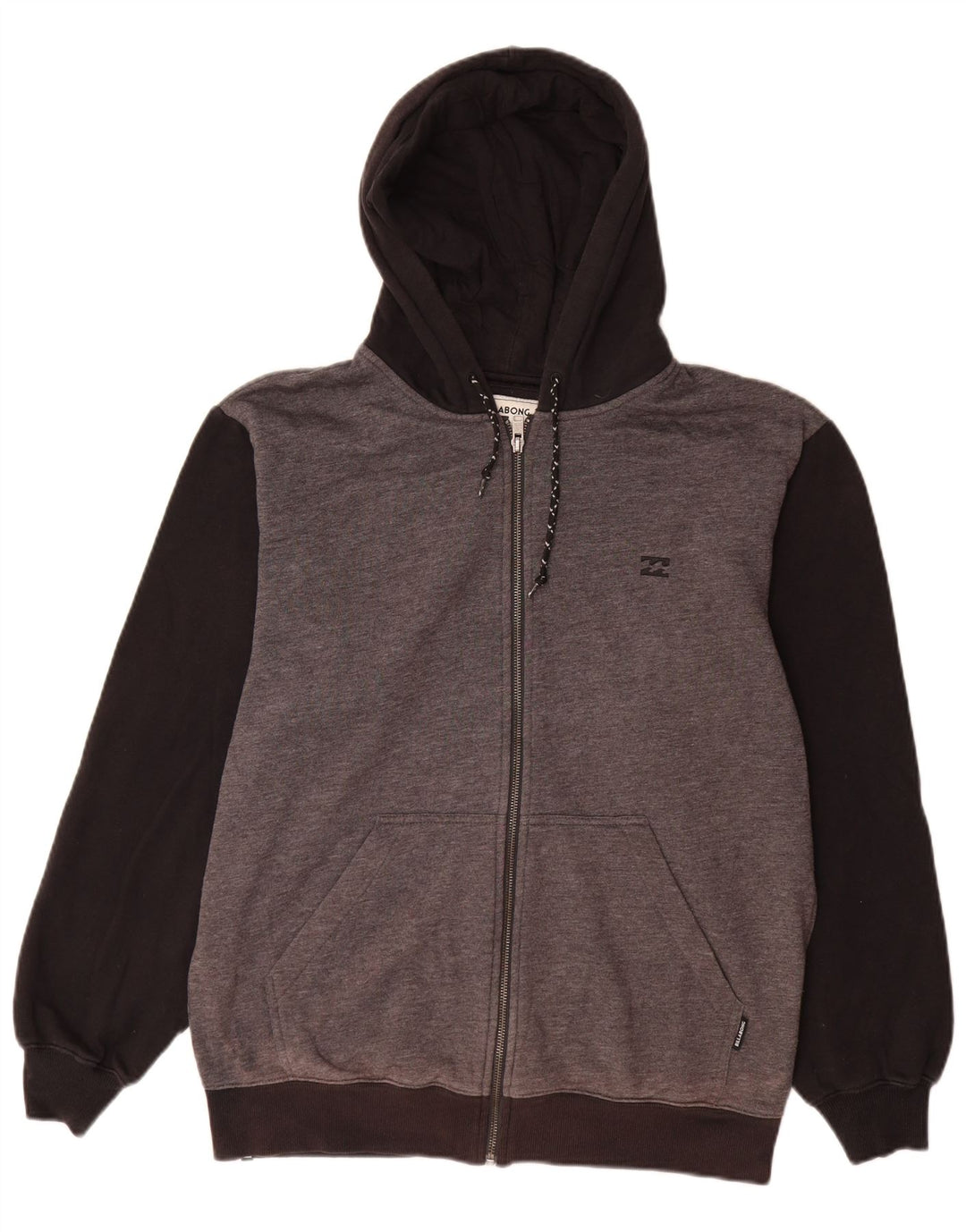 Maglione con cappuccio e zip da uomo Billabong grande in cotone grigio