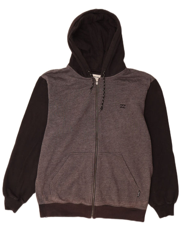 Maglione con cappuccio e zip da uomo Billabong grande in cotone grigio