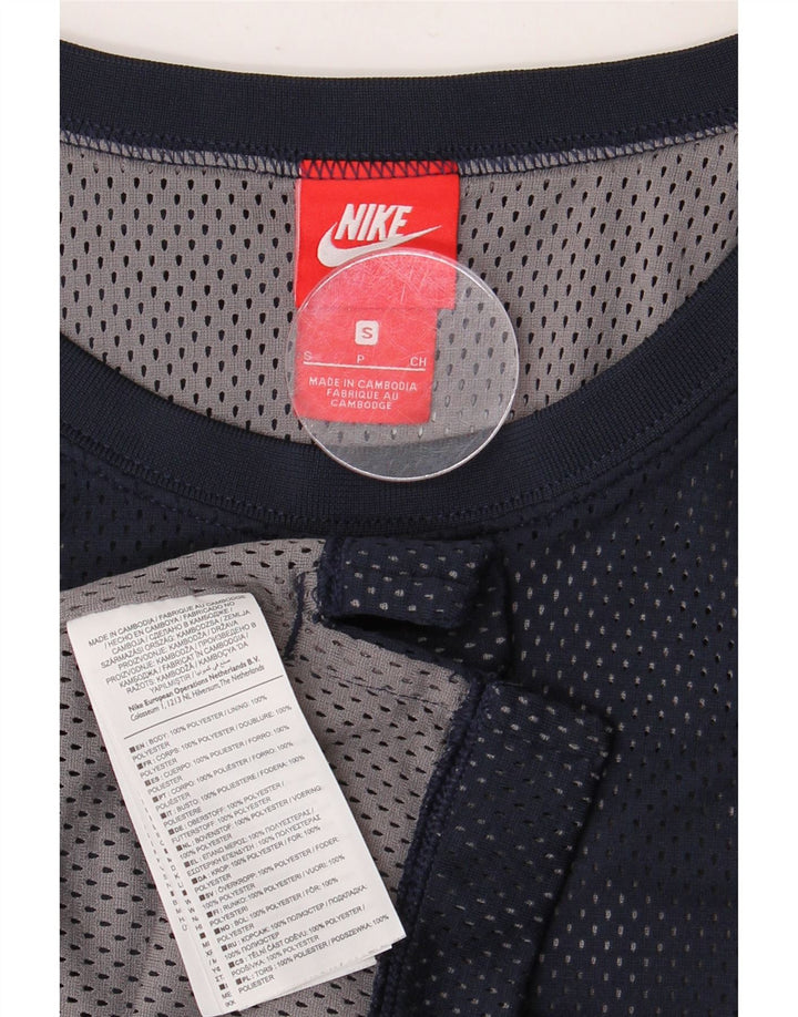 Canotta grafica da uomo NIKE piccola in poliestere blu navy