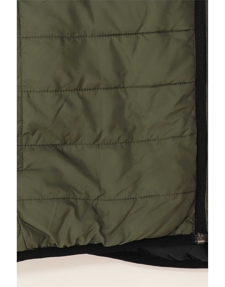Giacca imbottita reversibile con cappuccio Quiksilver per ragazzi 11-12 anni media kaki
