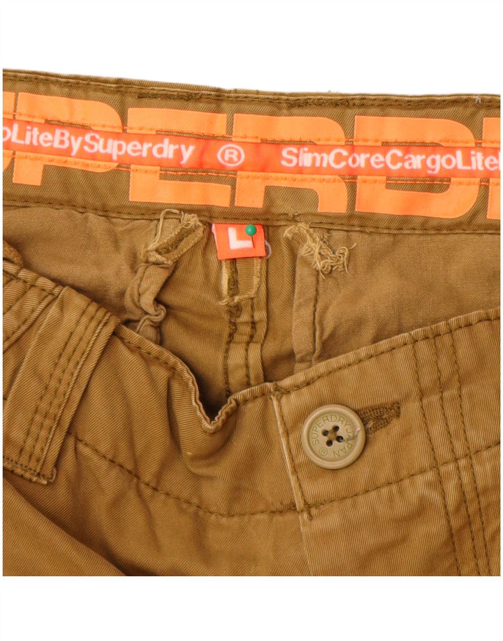 Pantaloncini cargo da uomo Core Slim Superdry grandi W34 in cotone beige
