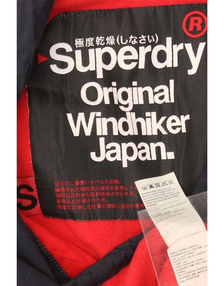 Giacca a vento da uomo The Windhiker SUPERDRY UK 36 Small Blu Navy