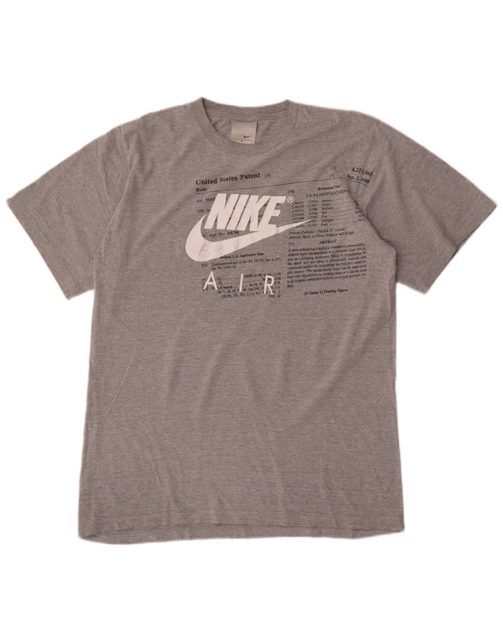 T-shirt grafica da uomo Nike Top UK 39/41 cotone grigio medio