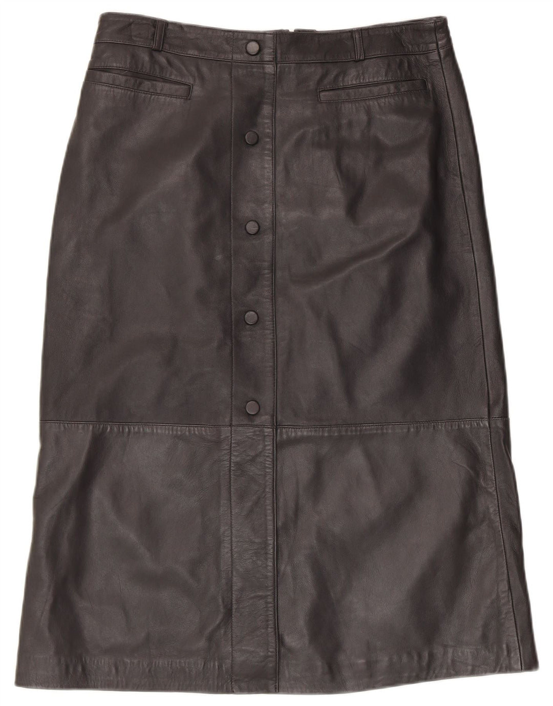 Gonna in pelle da donna MINT VELVET UK 14 Grande W34 Pelle nera