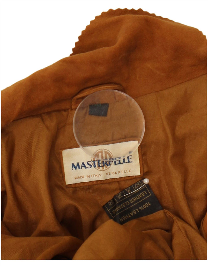 MASTERPELLE Giacca Donna in Pelle Scamosciata IT 48 XL Pelle Marrone