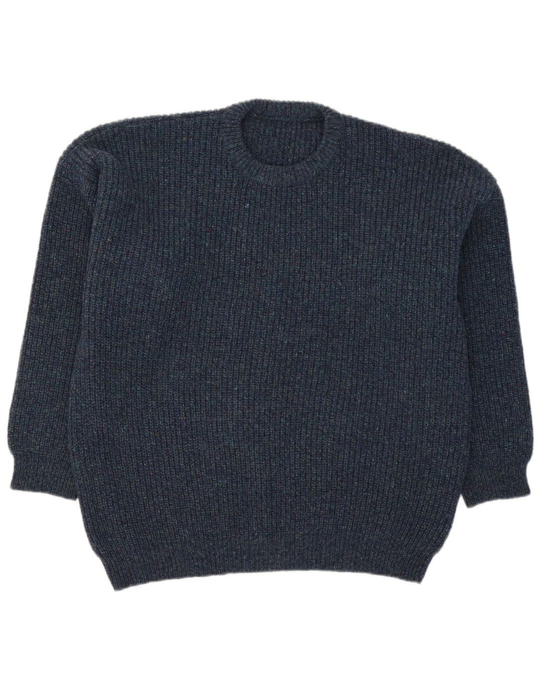 Maglione maglione girocollo vintage da uomo XL blu navy