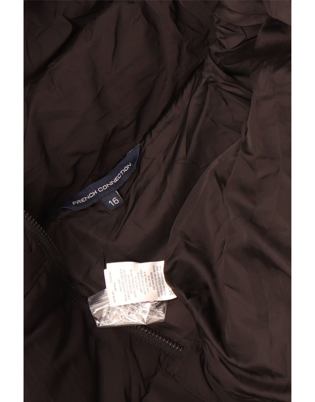 Giacca imbottita corta oversize da donna French Connection UK 16 grande nera