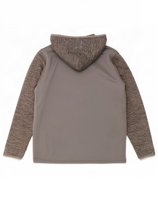 Maglione con cappuccio e zip Under Armour per ragazzi Cold Gear 11-12 anni Large Grigio