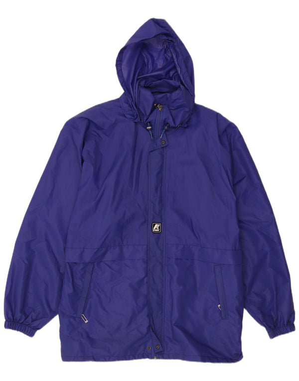 Giacca antipioggia da uomo con cappuccio K-Way UK 42 XL Blu