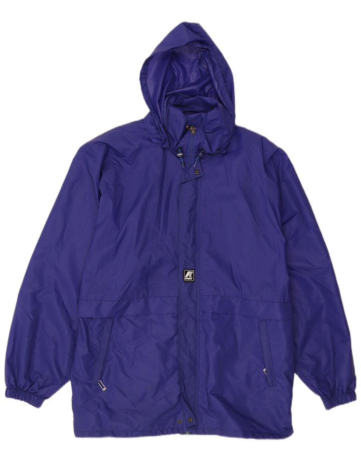 Giacca antipioggia da uomo con cappuccio K-Way UK 42 XL Blu