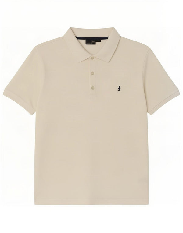 Polo da uomo Marlboro Classics grande bianco cotone