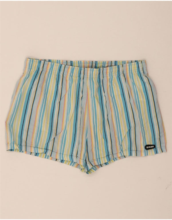 COLMAR Mens Swimming Shorts IT 52 Large  Multicoloured Striped Cotton