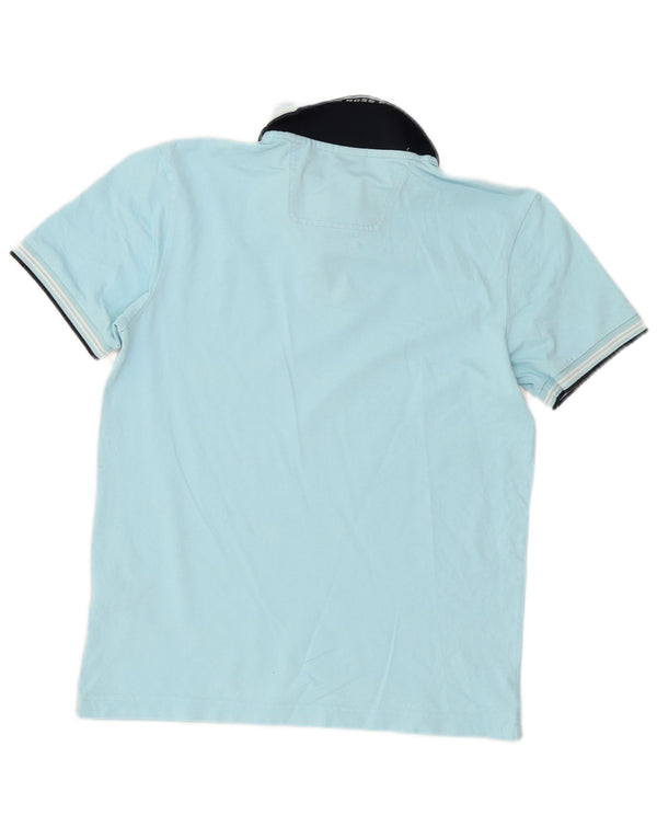 Polo slim fit da uomo Hugo Boss piccola in cotone blu
