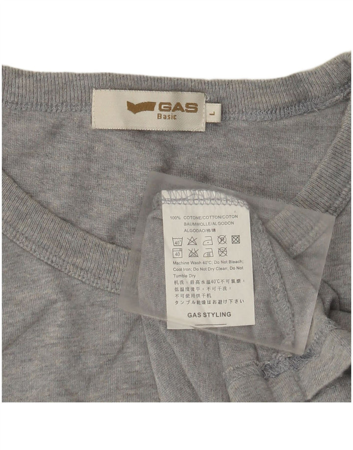 Canotta grafica da donna Gas UK 14 grande cotone grigio