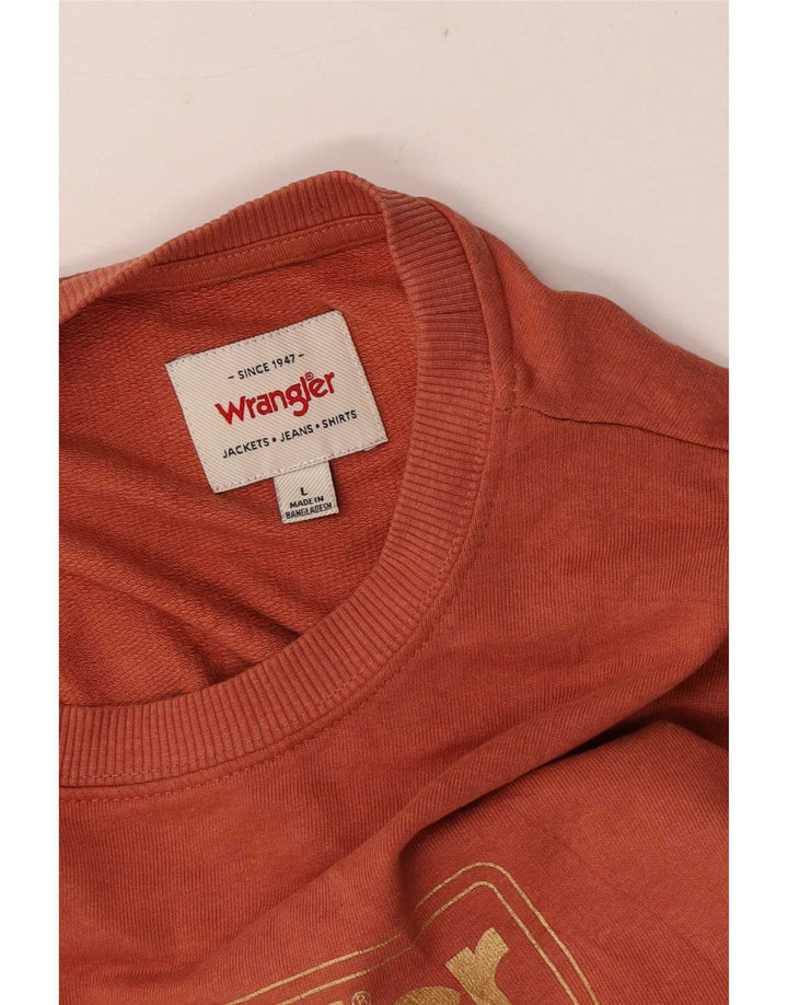 Felpa grafica da uomo Wrangler Maglione grande arancione