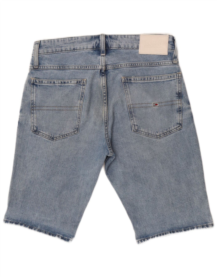 Pantaloncini di jeans da uomo Tommy Hilfiger W31 cotone blu medio