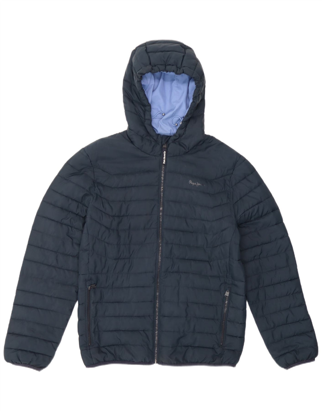 Giacca imbottita con cappuccio da uomo PEPE Jeans UK 38 poliestere medio blu navy