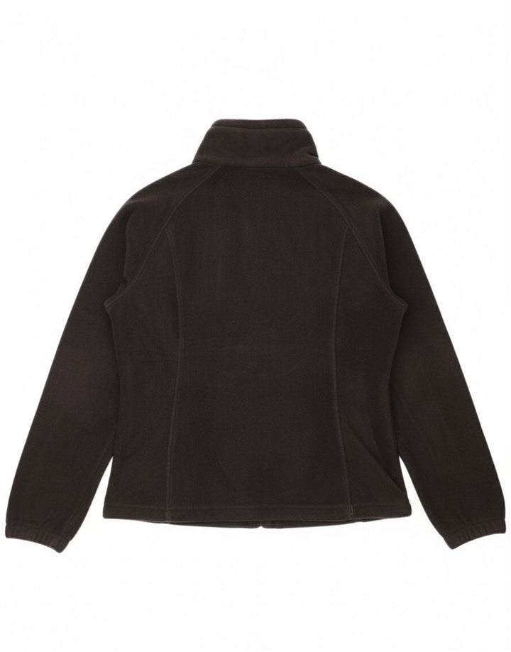 COLUMBIA Womens Fleece Jacket UK 14 Medium Black Polyester